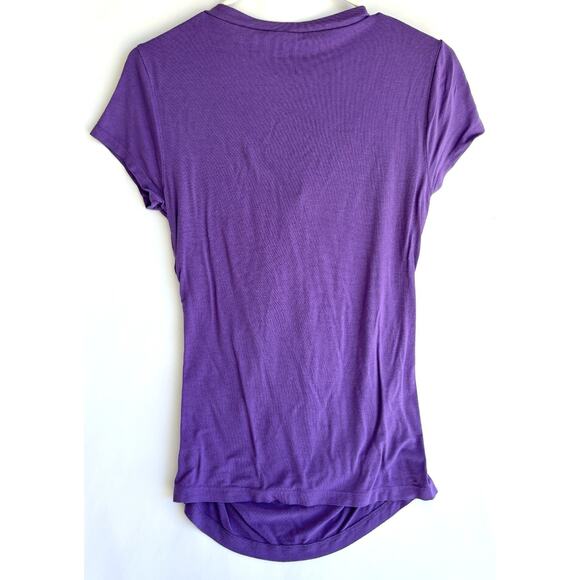 New York and Company Stretch Purple Women’s Short Sleeve Shirt size S - Picture 4 of 4
